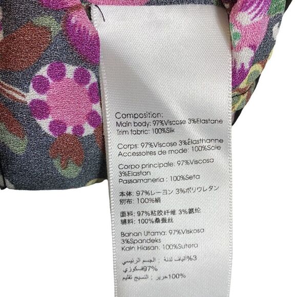 3.1 Phillip lim tropical floral fairy embellished short sleeve top size 8 artsy - Picture 7 of 8